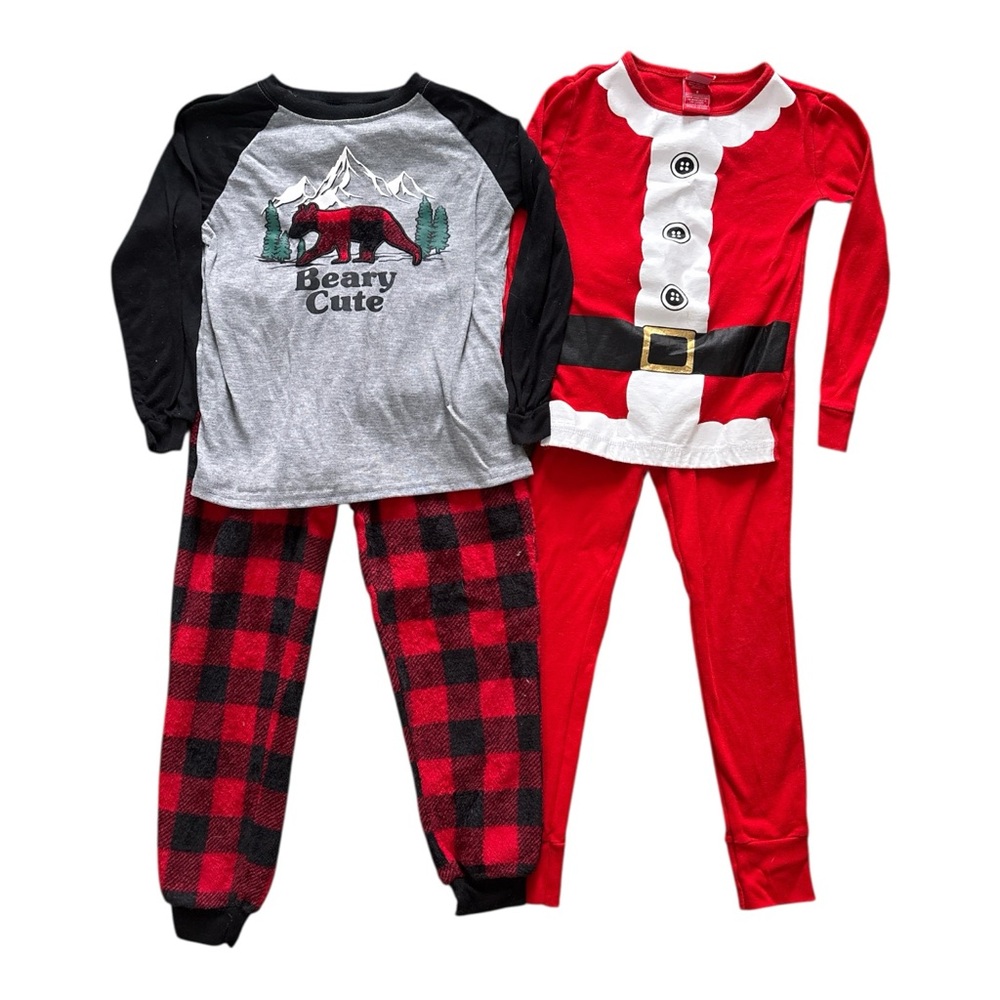 Holiday Kids Beary Cute & Santa Pajamas, Set of 2, Size 6